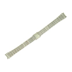 Bracelet de Montre 12mm en Acier Bicolore Boucle Coulissante de Sureté