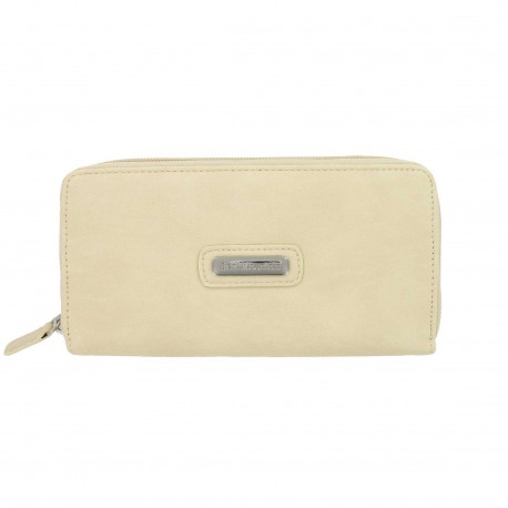 Porte-Monnaie Beige en Simili Cuir