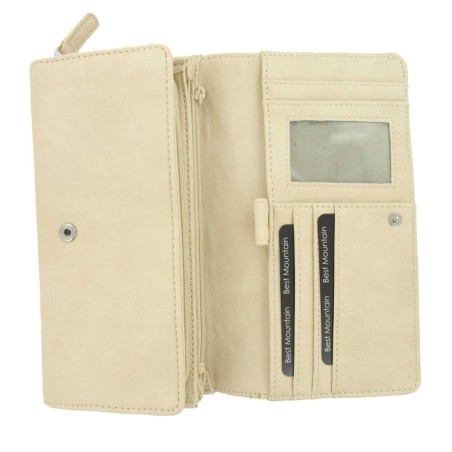 Porte-Monnaie Compagnon Beige en Simili Cuir Best Moutain