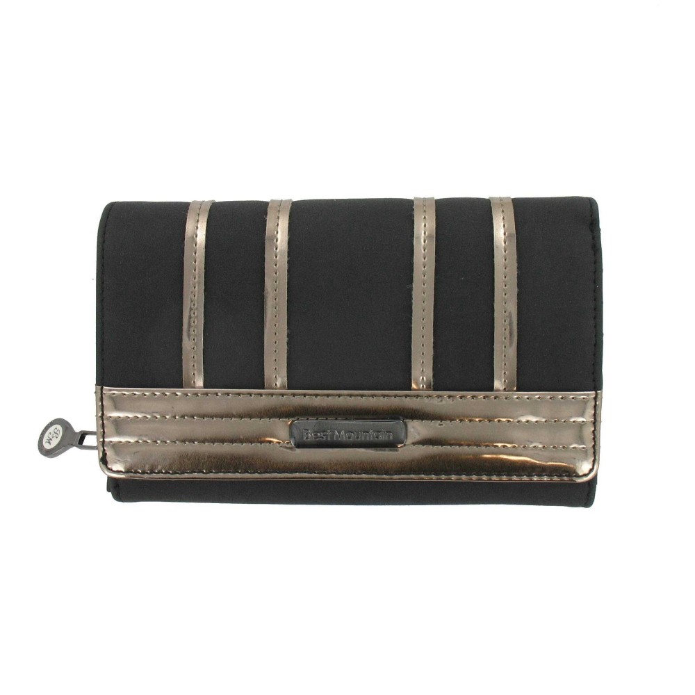 Porte-Monnaie Noir Mat en Simili Cuir