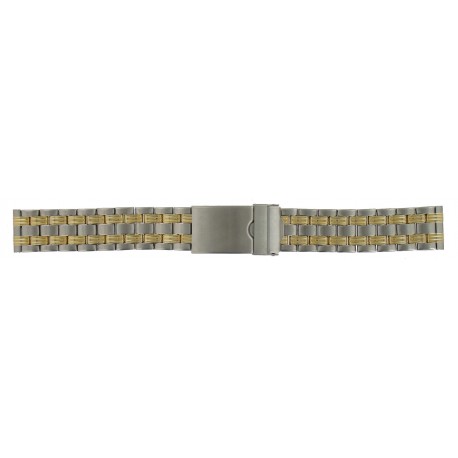 Bracelet de Montre 18mm en Acier Bicolore Inoxydable