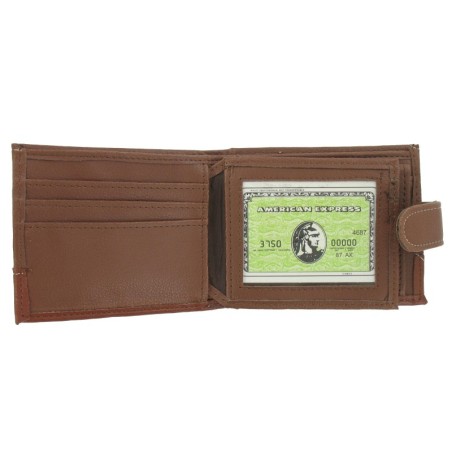 Portefeuille Marron en Simili Cuir Herlaine Paris