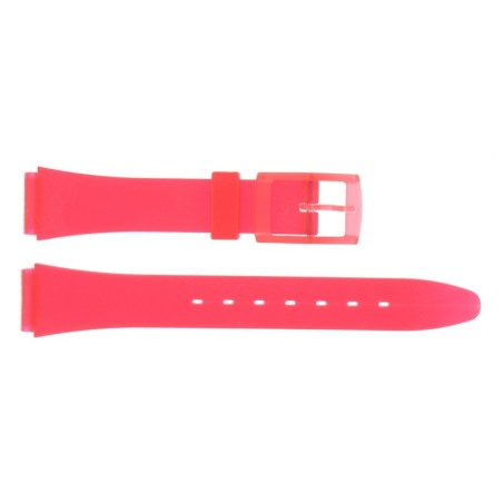 Bracelet de Montre PVC 14mm Rouge Translucide