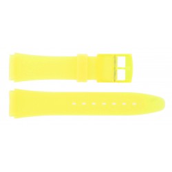 Bracelet de Montre PVC 18mm Jaune Translucide