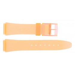 Bracelet de Montre PVC 18mm Orange Translucide