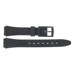 Bracelet de Montre PVC 12mm Noir Translucide