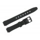 Bracelet de Montre PVC 12mm Noir Translucide