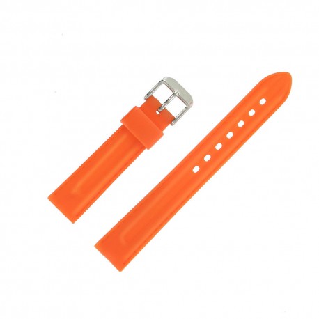 Bracelets de Montre 18mm Silicone Orange Sport