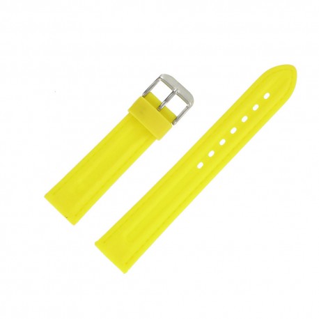 Bracelets de Montre 20mm Silicone Jaune Sport