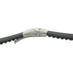 Bracelet de Montre 20mm Noir en Silicone Rubber Sport  Waterproof