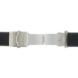 Bracelet de Montre 20mm Noir en Silicone Rubber Sport  Waterproof
