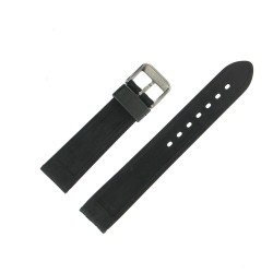 Bracelets de Montre PVC Noir Waterproof 18mm