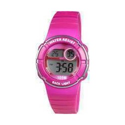 Montre Enfant Digital Fuchsia en Silicone 10 ATM Xonix KE-004