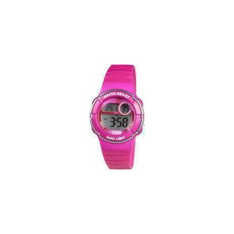 Montre Enfant Digital Fuchsia en Silicone 10 ATM Xonix KE-004