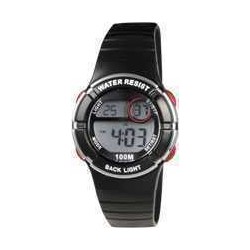 Montre Enfant Digital Noir en Silicone 10 ATM Xonix KE-008