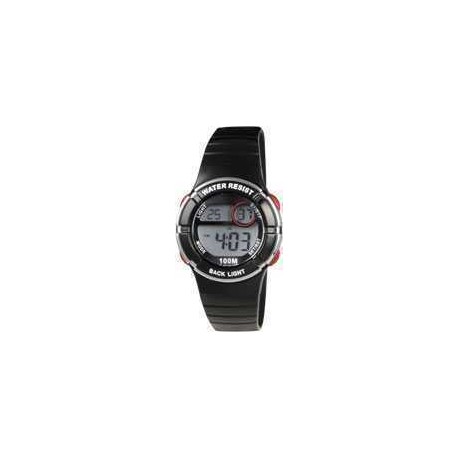 Montre Enfant Digital Noir en Silicone 10 ATM Xonix KE-008