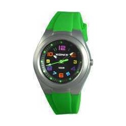 Montre Enfant Analogique Verte en Silicone 10 ATM Xonix PY-104