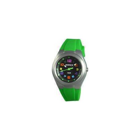 Montre Enfant Analogique Verte en Silicone 10 ATM Xonix PY-104