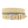 Bracelet de Montre 08mm Beige Double Tour en Cuir de Fabrication Artisanale