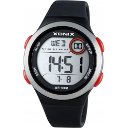 Montre Homme Digitale Noir Silicone 10 ATM Xonix CT-006