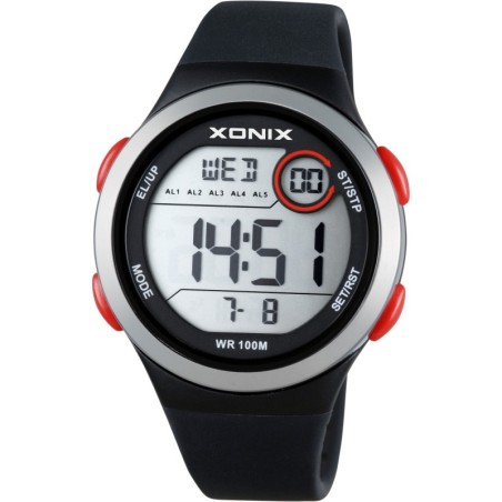 Montre Homme Digitale Noir Silicone 10 ATM Xonix CT-006