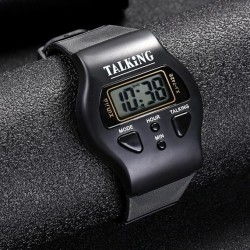 Montre Bracelet Parlante Noir en Polymère WA-6657