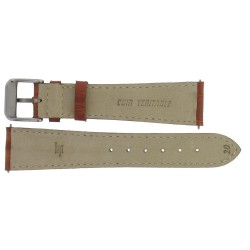 Bracelet de Montre Vintage 20mm Gold en Cuir Gaufré Alligator