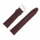 Bracelet Montre 20mm Bordeaux en Cuir Véritable