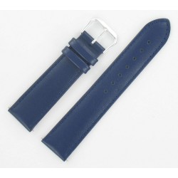 Bracelet de Montre 20mm Bleu en Cuir Véritable