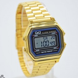 Montre Mixte Digital Quartz en Métal Doré Q&Q M173J003