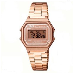 Montre Mixte Digital Quartz en Métal Doré Q&Q M173J006-314