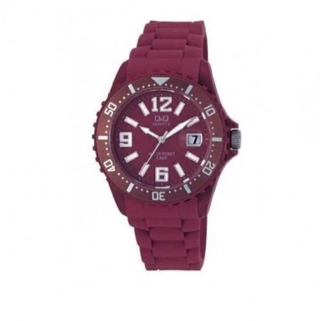 Montre Femme Analogique Quartz Chou Rouge en Silicone Q&Q A430J015