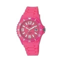 Montre Femme Analogique Quartz Rose en Silicone Q&Q A430J003