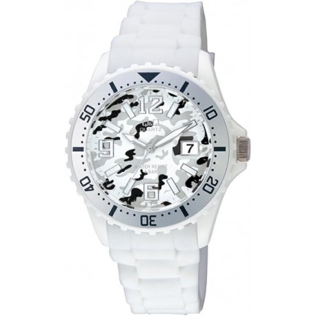 Montre Mixte Analogique Quartz Blanche en Silicone Q&Q A430J024