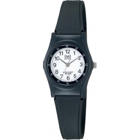 Montre Femme en Silicone Noir 10 ATM Q&Q By Citizen VQ05J003-334