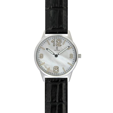 Montre Acier Cadran Nacré Blanc Analogique Quartz Made In France