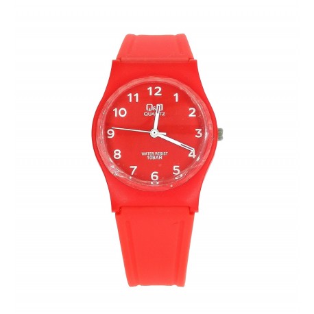 Montre Mixte en Plastique Rouge 10 ATM Q&Q By Citizen VP34J067-342