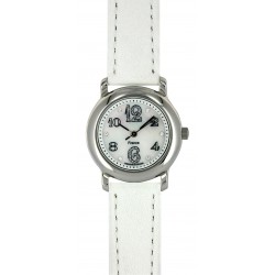 Montre Femme Acier Cadran Nacré Blanc Quartz 5ATM Made In France