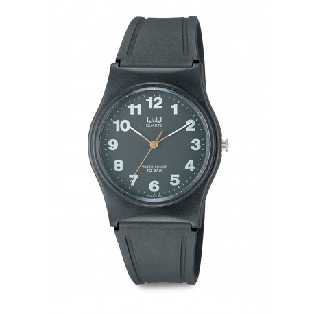 Montre Mixte en Plastique Noir 10 ATM Q&Q By Citizen VP34J010-346