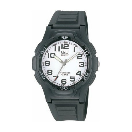 Montre Mixte en Silicone Noir 10 ATM Q&Q By Citizen VP84J001-347