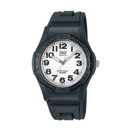 Montre Mixte en Silicone Noir 10 ATM Q&Q By Citizen VP94J001-336