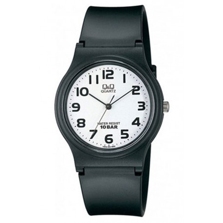 Montre Mixte en Silicone Noir 10 ATM Q&Q By Citizen VP46J005-351