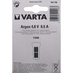 2 Ampoules Lampe Torche Argon Blanche 4,8 Volts 0,5 A-730 Varta - 2