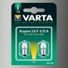 2 Ampoules Lampe Torche Type Krypton Blanche 3,6 Volts 0,8 A-Varta 752 - 2