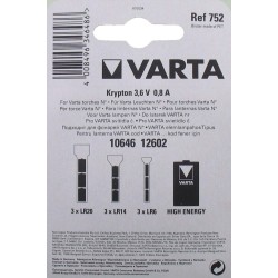 2 Ampoules Lampe Torche Type Krypton Blanche 3,6 Volts 0,8 A-Varta 752 - 2