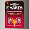 2 Ampoules Lampe Torche Type Krypton Blanche 2,4 Volts 0,7 A-Varta 751 - 2