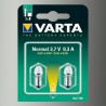 2 Ampoules Lampe Torche Type Normal Blanche 3,7 Volts 0,3 A-Varta 720 - 2