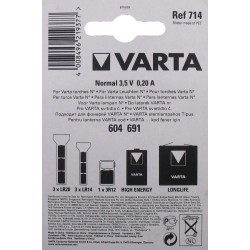 2 Ampoules Lampe Torche Type Normal Blanche 3,5 Volts 0,2 A-Varta 714 - 2