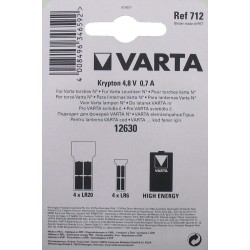 2 Ampoules Lampe Torche Type Krypton Blanche 4,8 Volts 0,7 A-Varta 712 - 2