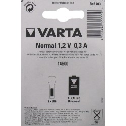 2 Ampoules Lampe Torche Type Normal Blanche 1,2 Volts 0,3 A-Varta 703 - 2